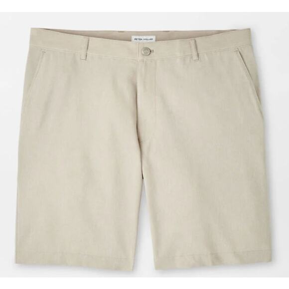 PETER MILLAR Shackleford Performance Hybrid Short Sand Size 38 Golf casual - Picture 1 of 8